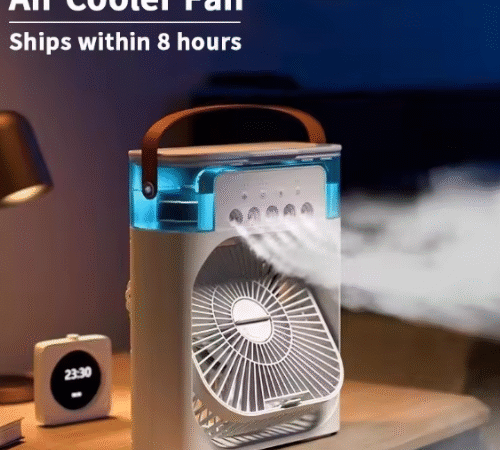 3 In 1 New Fan AIr Conditioner Household Small Air Cooler LED Night Light Portable Humidifier Air Adjustment Fan Office Home Fan
